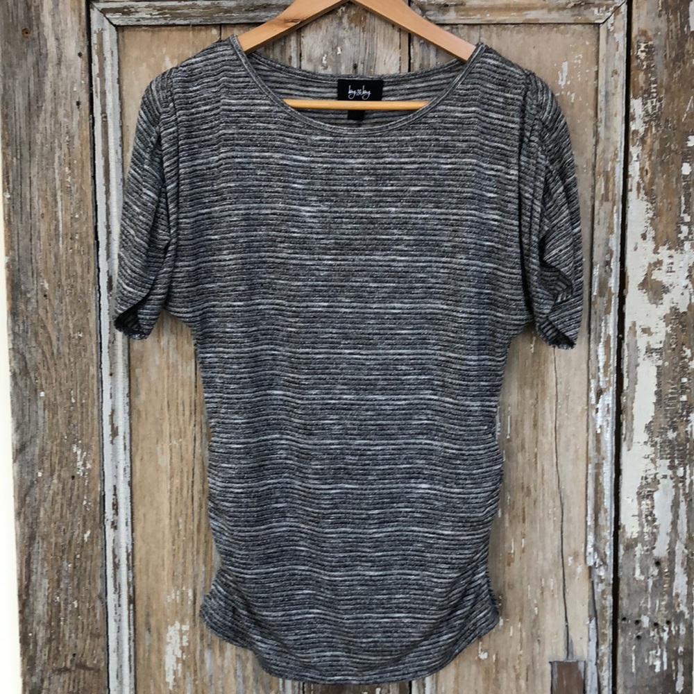 🤑by & by sparkle short sleeved top w/ruching